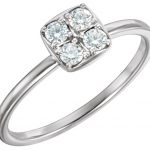 Platinum 1/4 CTW Natural Diamond Stackable Ring - 122812