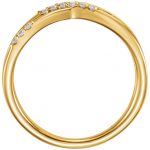 14K Yellow 1/6 CTW Natural Diamond Criss-Cross Ring - 122776