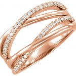 14K Rose 1/5 CTW Natural Diamond Criss-Cross Ring - 122775