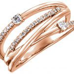 14K Rose 1/4 CTW Natural Diamond Criss-Cross Ring - 122774