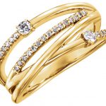 14K Yellow 1/4 CTW Natural Diamond Criss-Cross Ring - 122774