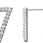 Platinum 1/4 CTW Natural Diamond Triangle Earrings - 86375