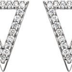 Platinum 1/4 CTW Natural Diamond Triangle Earrings - 86375