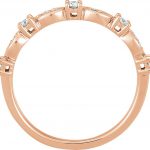 14K Rose 1/5 CTW Natural Diamond Stackable Ring - 68970