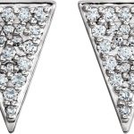 Platinum 1/3 CTW Natural Diamond Triangle Earrings - 86376