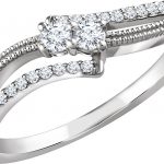 14K White 1/4 CTW Natural Diamond Two-Stone Ring - 652224