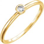 14K Yellow .06 CT Natural Diamond Bezel-Set Ring - 651929