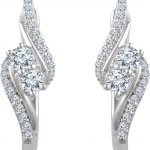 14K White 5/8 CTW Natural Diamond Earrings - 652221