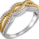 14K White/Yellow 1/4 CTW Natural Diamond Ring - 652148