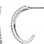 Platinum 1/4 CTW Natural Diamond Criss-Cross J-Hoop Earrings - 86333