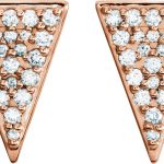 14K Rose 1/3 CTW Natural Diamond Triangle Earrings - 86376