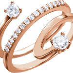 14K Rose 1/3 CTW Natural Diamond Freeform Ring - 122706