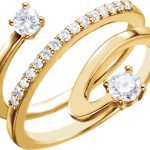 14K Yellow 1/3 CTW Natural Diamond Freeform Ring - 122706