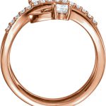 14K Rose 1/3 CTW Natural Diamond Freeform Ring - 122706