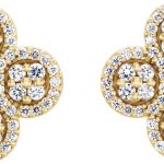 14K Yellow 1/2 CTW Natural Diamond Clover Earrings - 86362