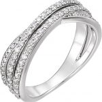 Platinum 1/2 CTW Natural Diamond Criss-Cross Ring - 122851