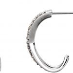 Platinum 1/6 CTW Natural Diamond Criss-Cross J-Hoop Earrings - 86334