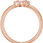 14K Rose Natural Pink Morganite & .08 CTW Natural Diamond Ring - 71878