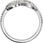 14K White 1/3 CTW Natural Diamond Knot Ring - 122826