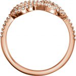 14K Rose 1/3 CTW Natural Diamond Knot Ring - 122826