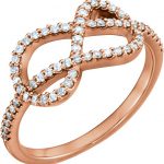 14K Rose 1/3 CTW Natural Diamond Knot Ring - 122826