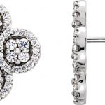 Platinum 1/2 CTW Natural Diamond Clover Earrings - 86362