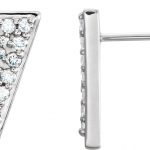 Platinum 1/3 CTW Natural Diamond Triangle Earrings - 86376