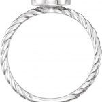 Platinum 1/6 CTW Natural Diamond Cluster Rope Ring - 122882