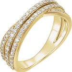 14K Yellow 1/2 CTW Natural Diamond Criss-Cross Ring - 122851