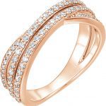 14K Rose 1/2 CTW Natural Diamond Criss-Cross Ring - 122851