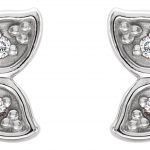 Platinum .05 CTW Natural Diamond Leaf Earrings - 86448