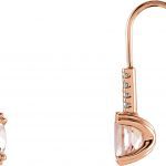 14K Rose Natural Pink Morganite & .05 CTW Natural Diamond Earrings - 651506