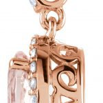 14K Rose Natural Pink Morganite & 1/6 CTW Natural Diamond Pendant - 651510