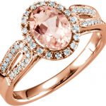 14K Rose Natural Pink Morganite & 1/5 CTW Natural Diamond Ring - 651508