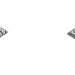 Platinum 1/8 CTW Natural Diamond Geometric Earrings - 86466