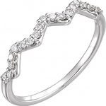 Platinum 1/5 CTW Natural Diamond Stackable Ring - 123052