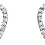 Platinum 1/5 CTW Natural Diamond Geometric J-Hoop Earrings - 86477