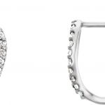 Platinum 1/5 CTW Natural Diamond Geometric J-Hoop Earrings - 86477