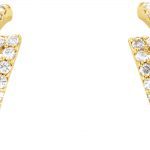 14K Yellow 1/3 CTW Natural Diamond Geometric Hoop Earrings - 86478