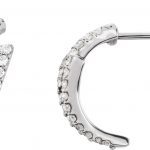 Platinum 1/3 CTW Natural Diamond Geometric Hoop Earrings - 86478