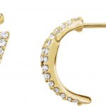 14K Yellow 1/3 CTW Natural Diamond Geometric Hoop Earrings - 86478