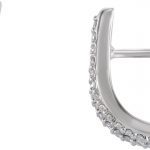 Platinum 1/6 CTW Natural Diamond Geometric J-Hoop Earrings - 86479