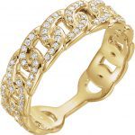 14K Yellow 1/4 CTW Diamond Stackable Chain Link Ring - 123098