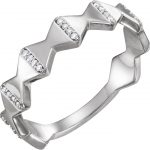 Platinum 1/10 CTW Diamond Geometric Ring - 123074