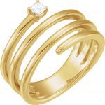 14K Yellow 1/10 CTW Natural Diamond Freeform Ring - 123137