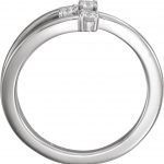 Platinum 1/5 CTW Natural Diamond Bypass Ring - 123141