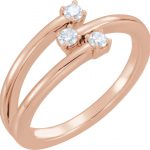 14K Rose 1/5 CTW Natural Diamond Bypass Ring - 123141