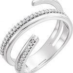 Sterling Silver 1/6 CTW Diamond Negative Space Ring - 123109