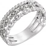 Platinum 1/8 CTW Stackable Diamond Ring - 123124