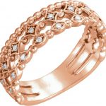 14K Rose 1/8 CTW Stackable Diamond Ring - 123124